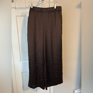 LOFT Brown Satin Pants